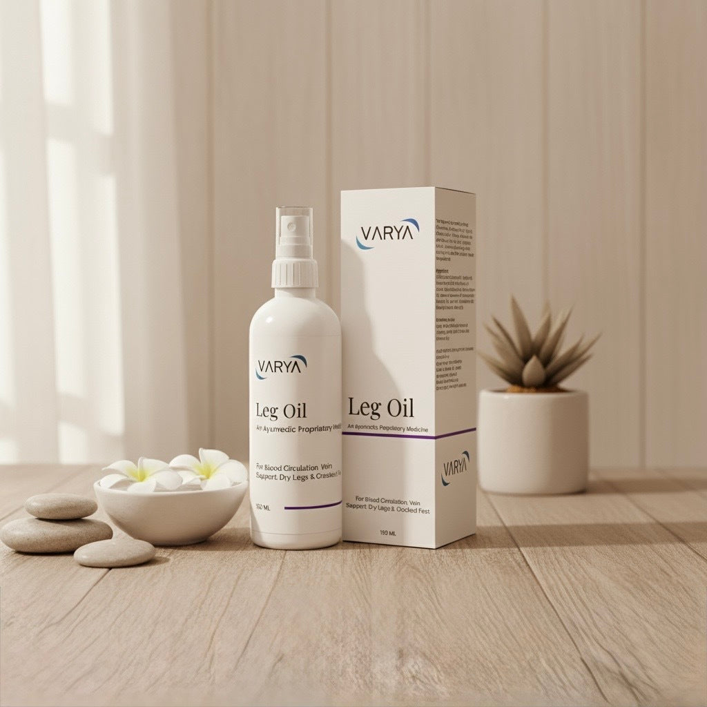 Varyia Leg Oil: Daily Care for Tired Legs, Better Circulation &amp; Foot Comfort
