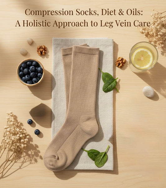 Compression Socks, Diet & Oils: A Holistic Approach to Leg Vein Care